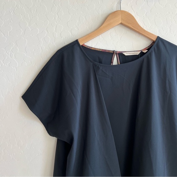 NWT Soft Surroundings Go Lively Travel Tee Top Black Womens XS - Picture 2 of 7
